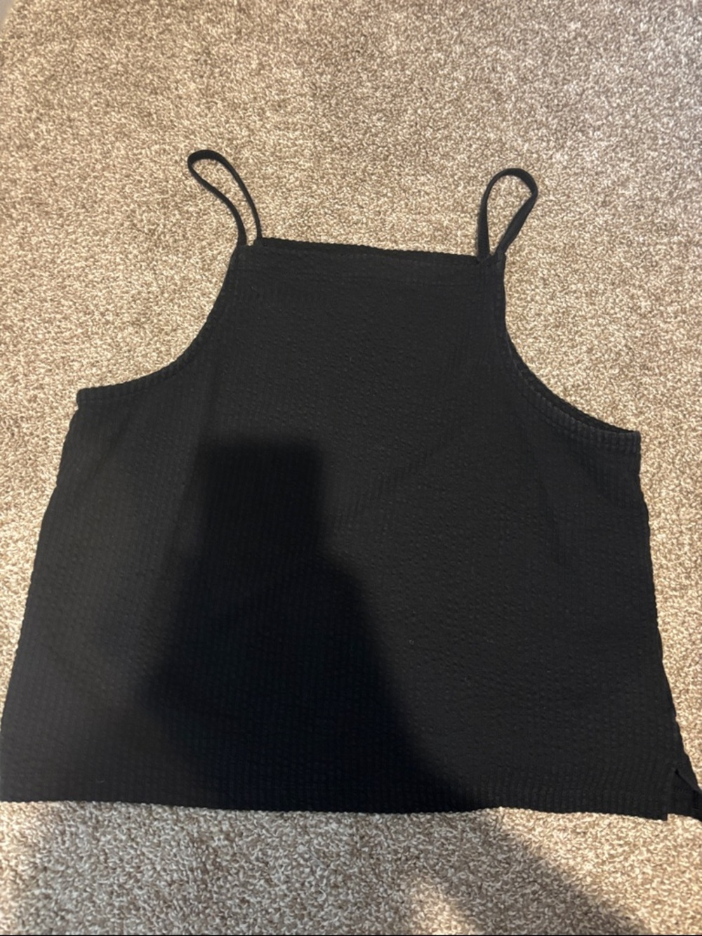 Madewell Black Square-Neck Knit Camisole